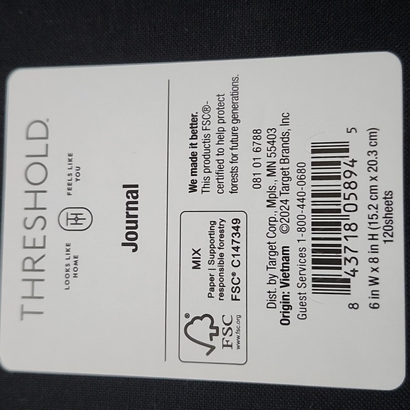 Threshold Black Notes Journal - Picture 4 of 6